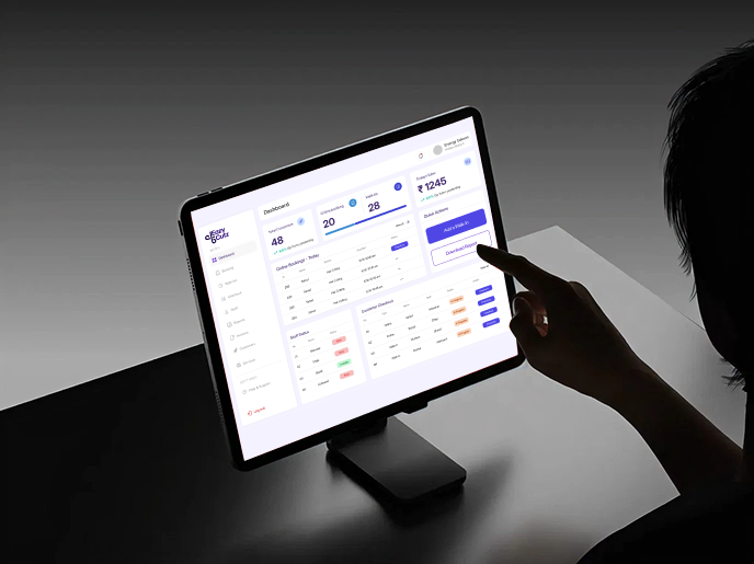 Eazy Cutz dashboard in use